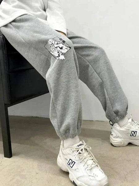 Anime Print Athletic Joggers - WICHUW LTD