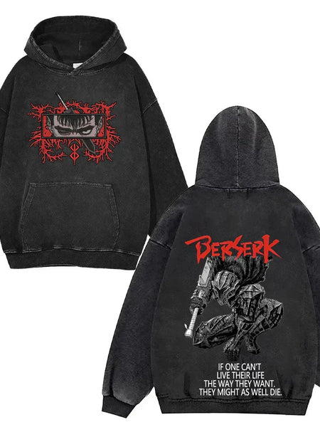 Berserk Guts Print Hoodie - WICHUW LTD