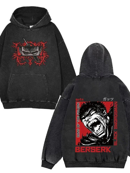 Berserk Guts Print Hoodie - WICHUW LTD