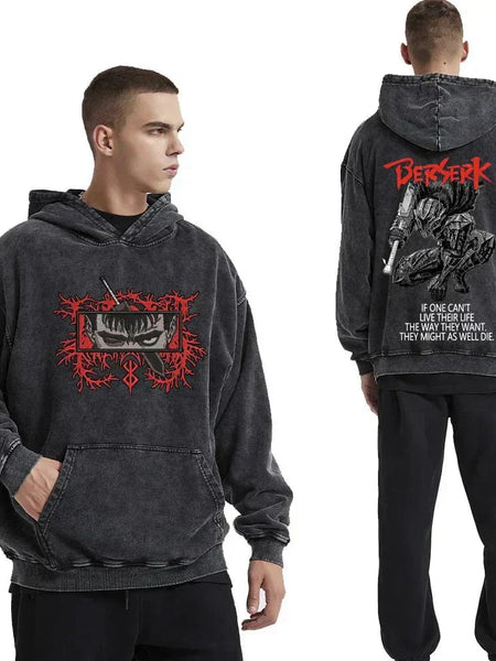 Berserk Guts Print Hoodie - WICHUW LTD